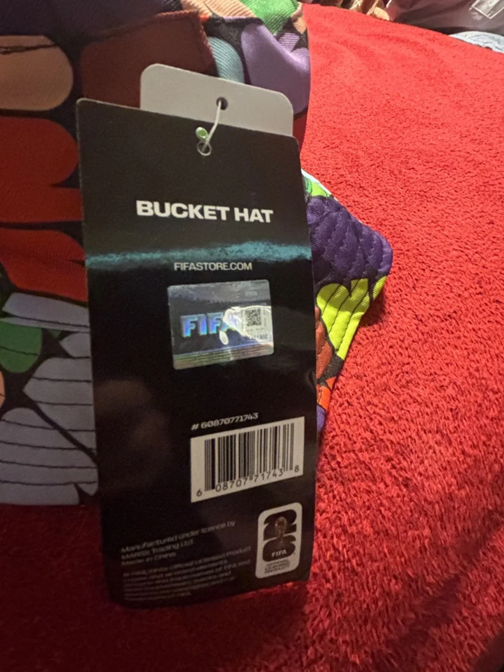 FIFA Multicolor Pattern Bucket Hat NWT Rare